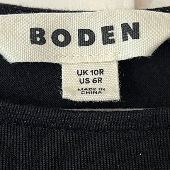 Boden Thea Short Jersey Dress 6 black long sleeves - Picture 5 of 10